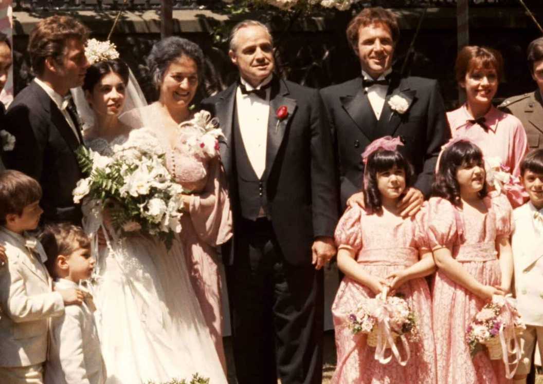 A photo from Connie Corleone and Carlo Rizzi's wedding in The Godfather.