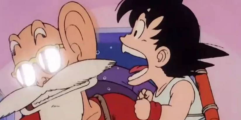 Goku Yells in Roshi's Ear in the Original Dragon Ball
