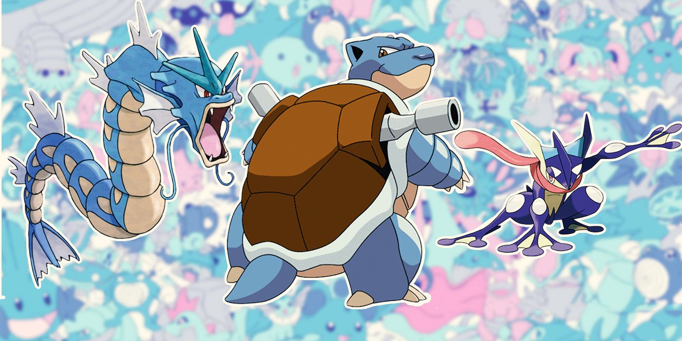 Gyarados, Greninja, and Blastiose from Pokemon.