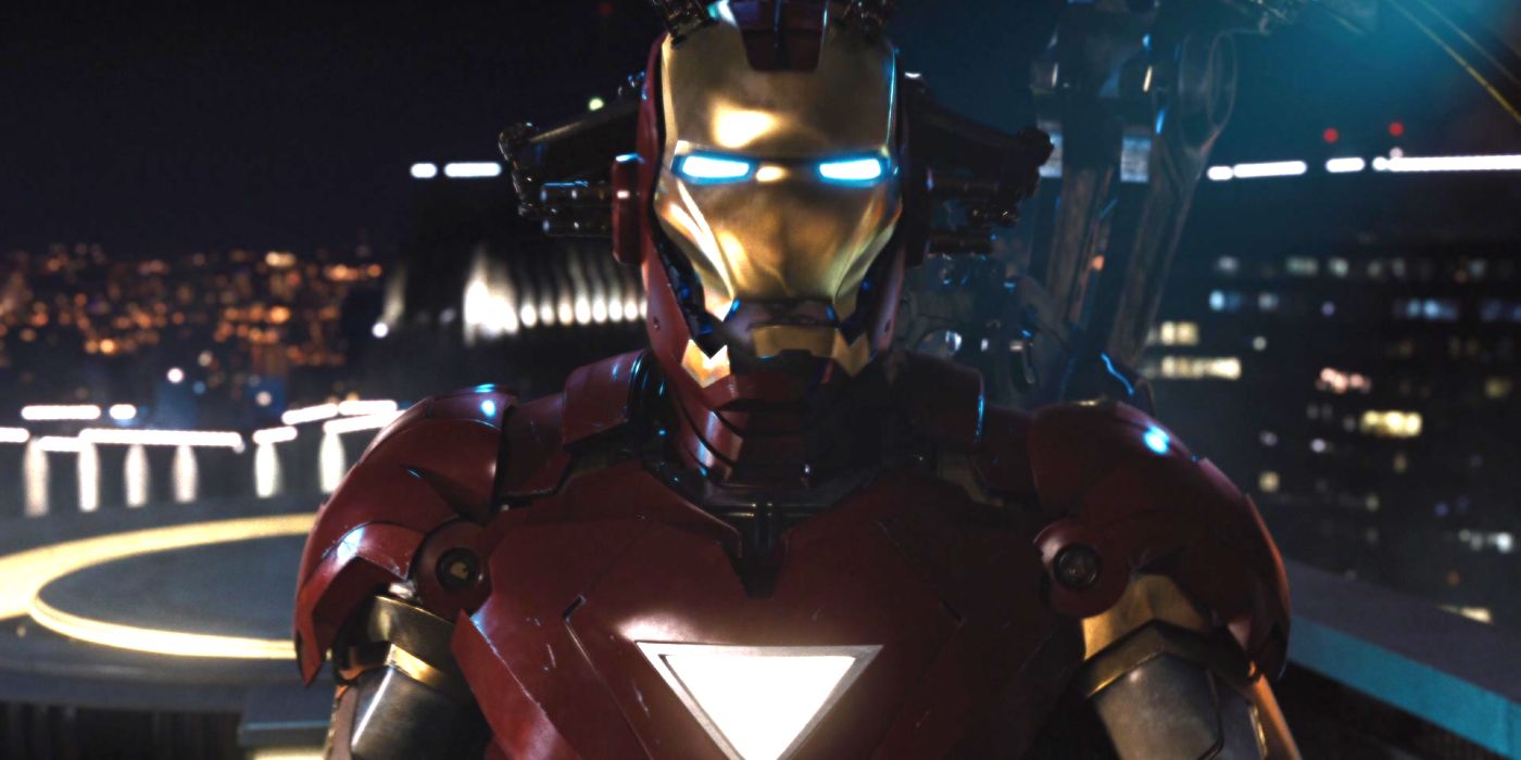 Iron Man in a new suit of armor in The Avengers