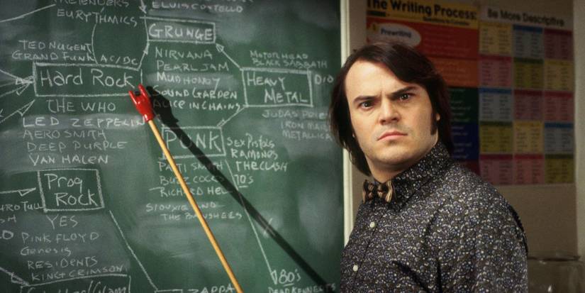 jack black as dewey finn in school of rock