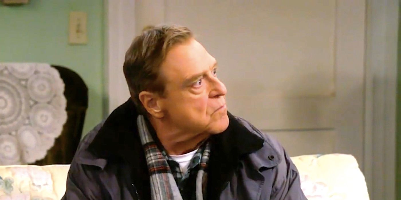 John Goodman's Dan frowns while looking worried in The Conners season 6 episode 3