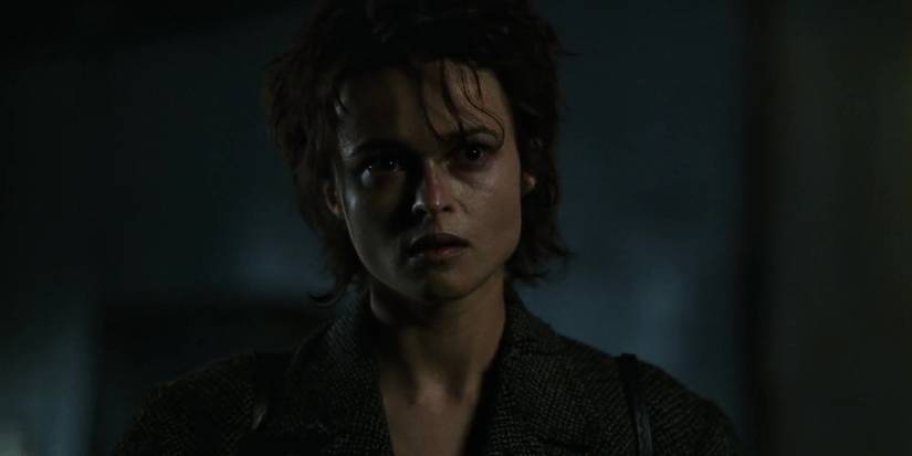 Helena Bonham Carter as Marla in the dark in Fight Club