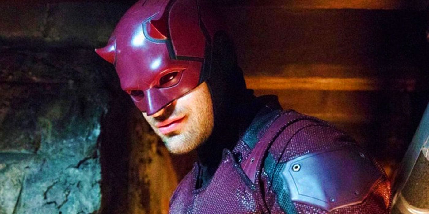 Charlie Cox's Matt Murdock in red and black Daredevil costume in Netflix's Daredevil series