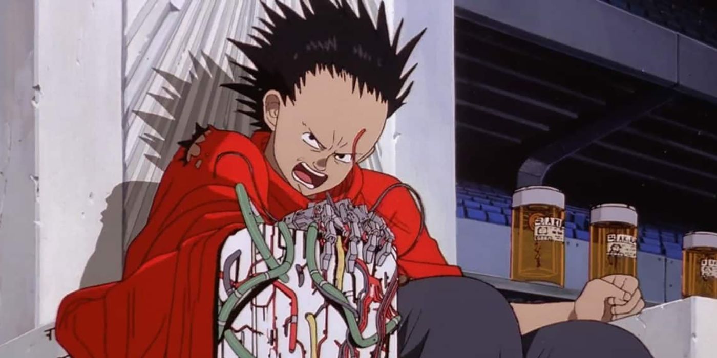 Mitsuo Iwata as Shōtarō Kaneda in a scene from Akira.