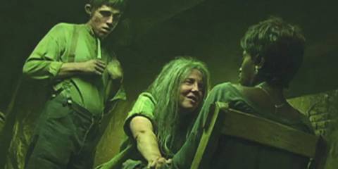 The Polk family with a hostage in American Horror Story