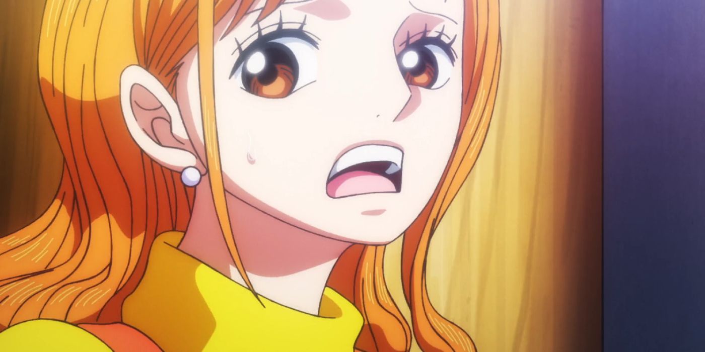 Nami's reaction to hearing Luffy's dream in One Piece