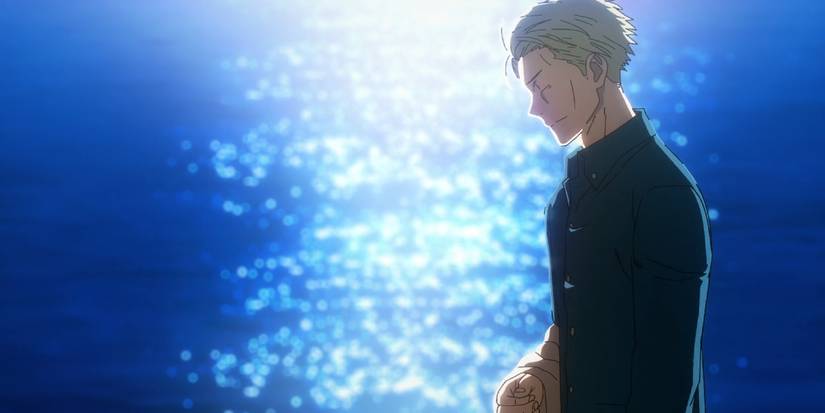 nanami walking with the sea behind him before his death in Jujutsu Kaisen