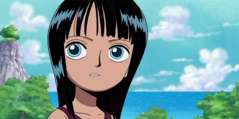 Nico Robin quando criança em Ohara in One Piece.