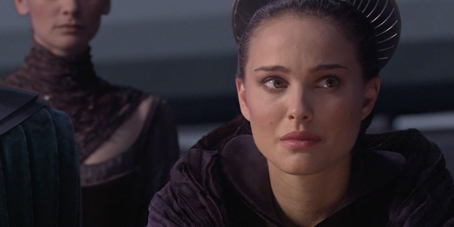 Padme looking upset after saying her 