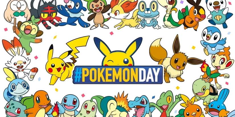 Изображение Pokémon Day с Пикачу и другими покемонами.