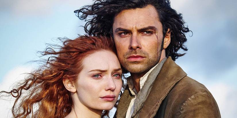 Ross holding Elizabeth in Poldark