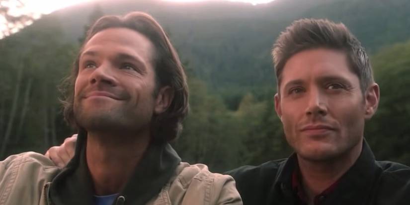 Sam and Dean Winchester smiling in the Supernatural finale