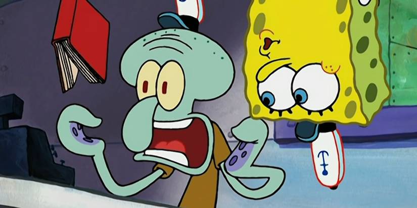 SpongeBob scares Squidward