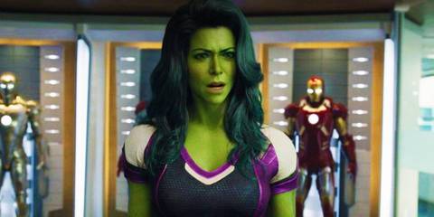 Tatiana Maslany's Jennifer Walters' She-Hulk in the series finale of She-Hulk Attorney at Law