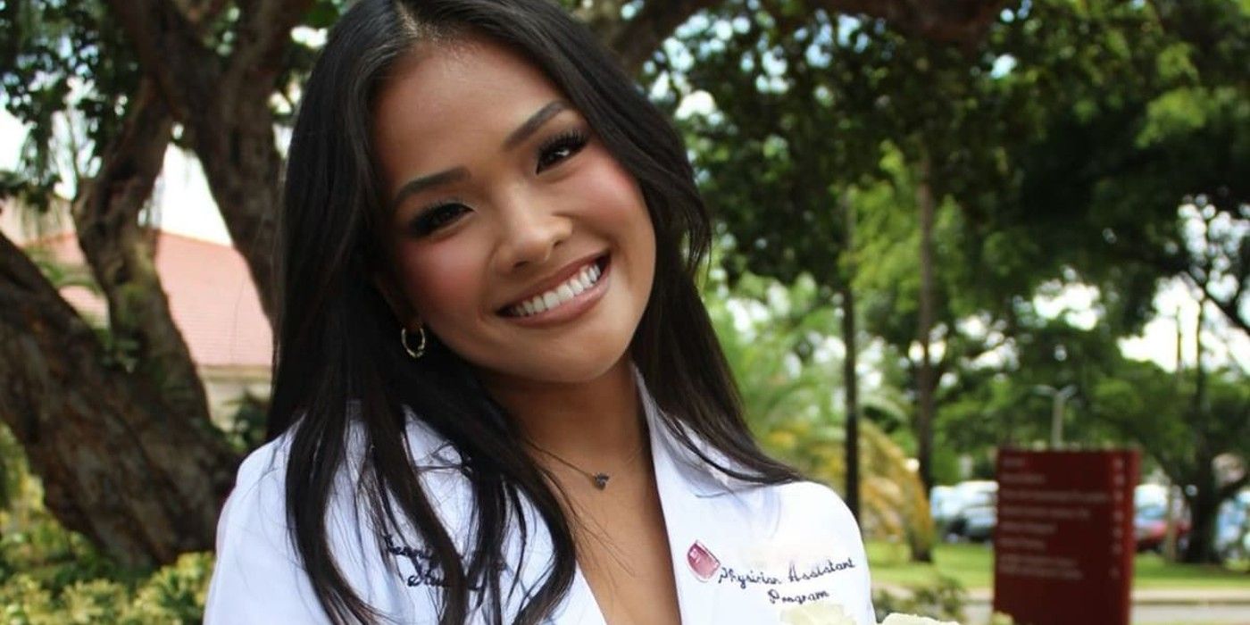 The Bachelor Season 28 Contestant Jenn Tran Smiling In PA Coat.