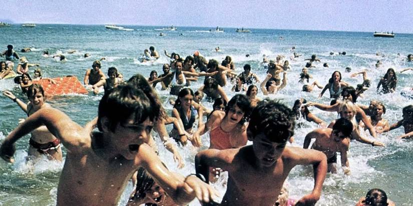 The beach scene in Jaws