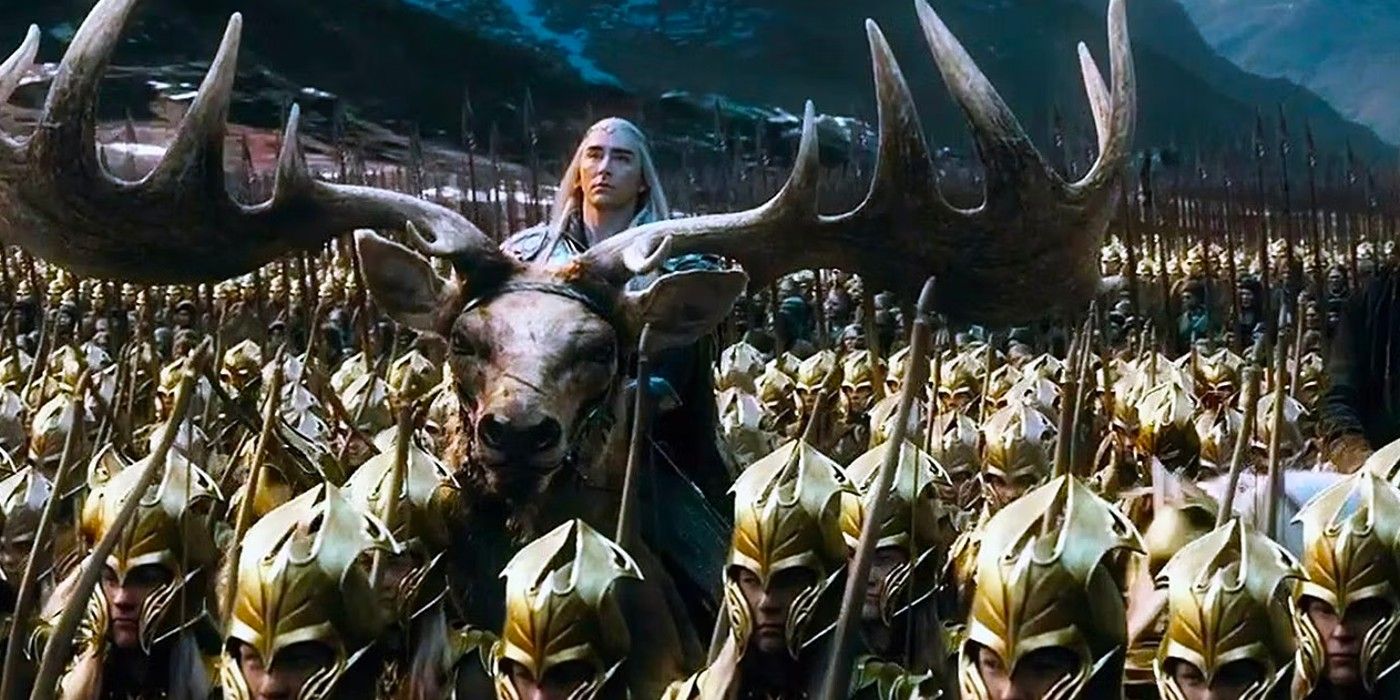 Lee Pace leading the elves in The Hobbit the Battle of the Five Armies