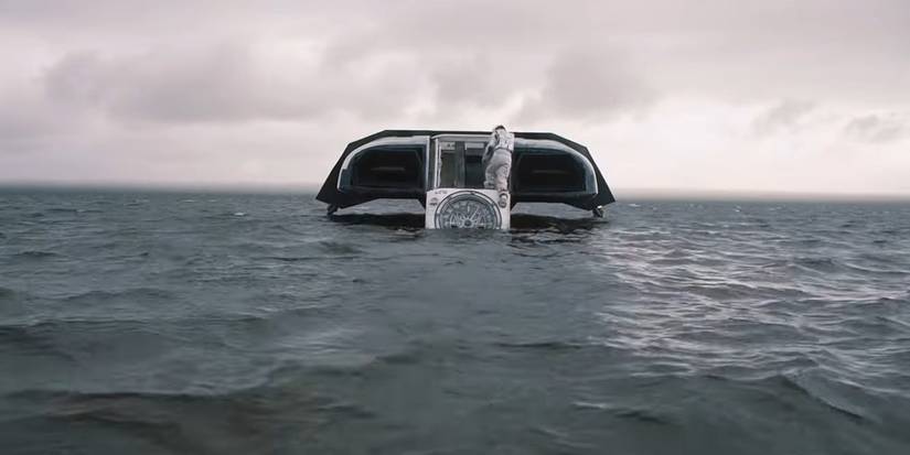 The ship lands on Miller's planet in Interstellar