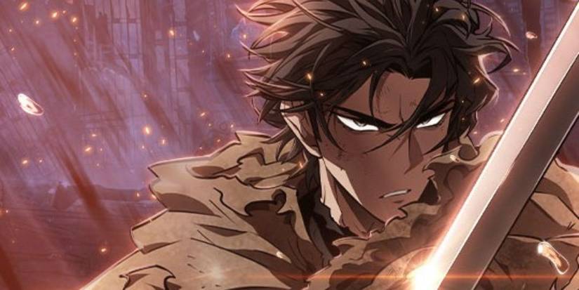 Jaehwan from The World After the Fall looking angry holding a sword