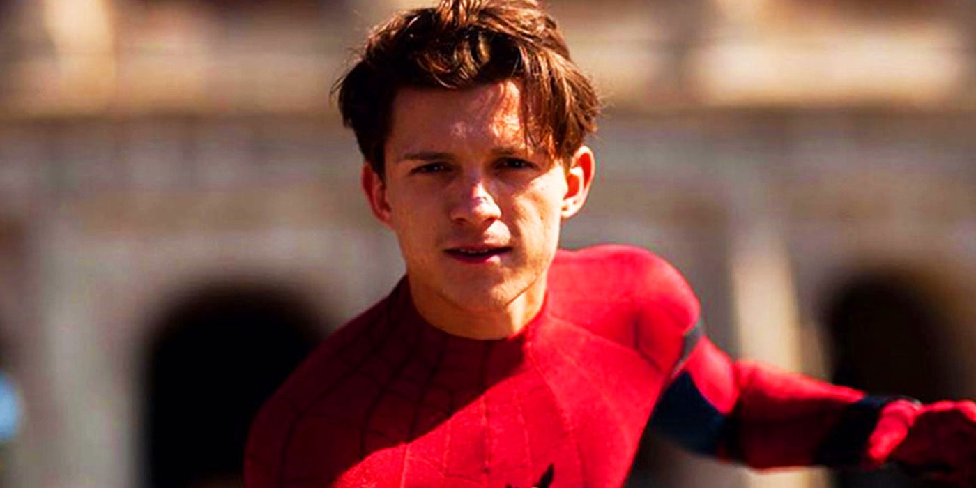 Tom Holland's Peter Parker in Spider-Man costume in the MCU