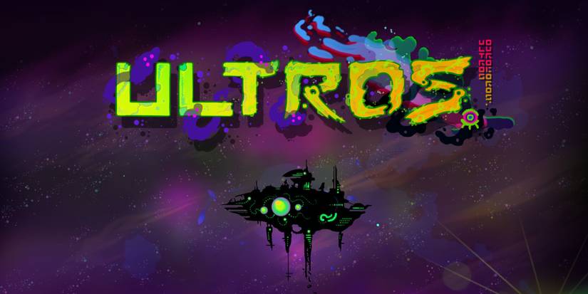 View of the main logo and title screen of the game Ultros