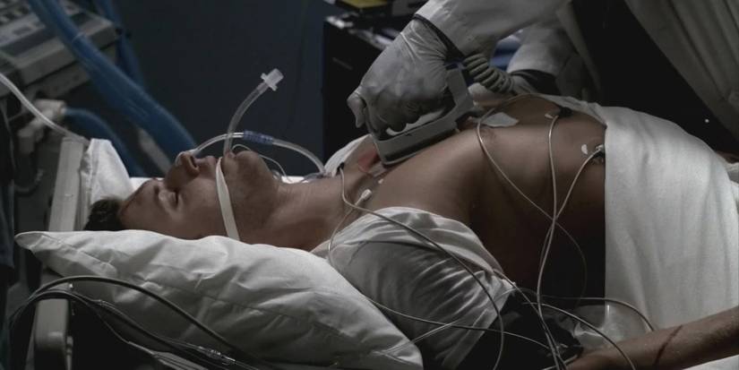 Dean Winchester in a coma in the season 2 episode In My Time of Dying 