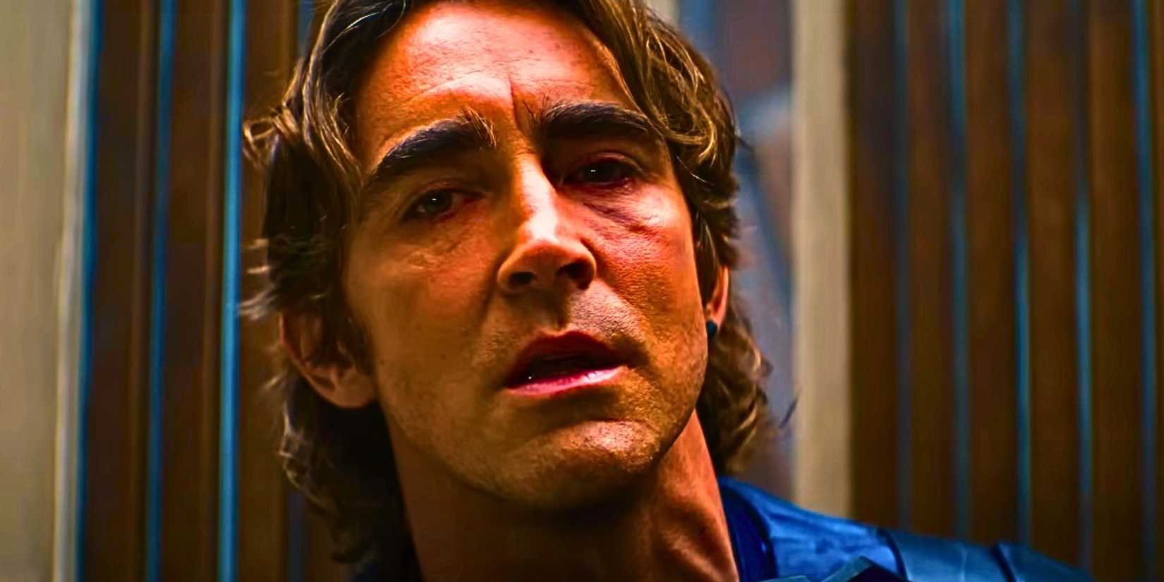 Ли Пайс, выглядящий тихо сердитым в роли Брэда в "Фонде"