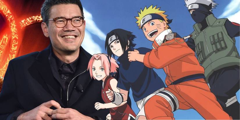 Naruto Team 7 Running and Smiling and Destin Daniel Cretton (with Shang-Chi background)