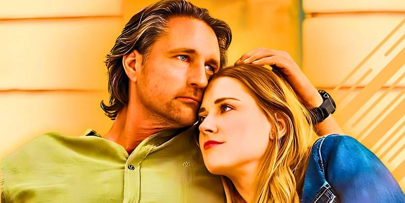 Martin Henderson as Jack Sheridan and Alexandra Breckenridge as Mel Monroe embrace in Virgin River.