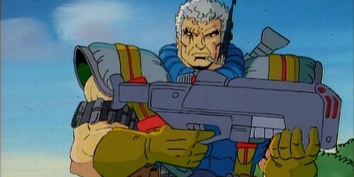 x-men the animated series Cable holding a gun