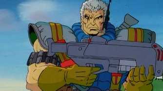 x-men the animated series Cable holding a gun