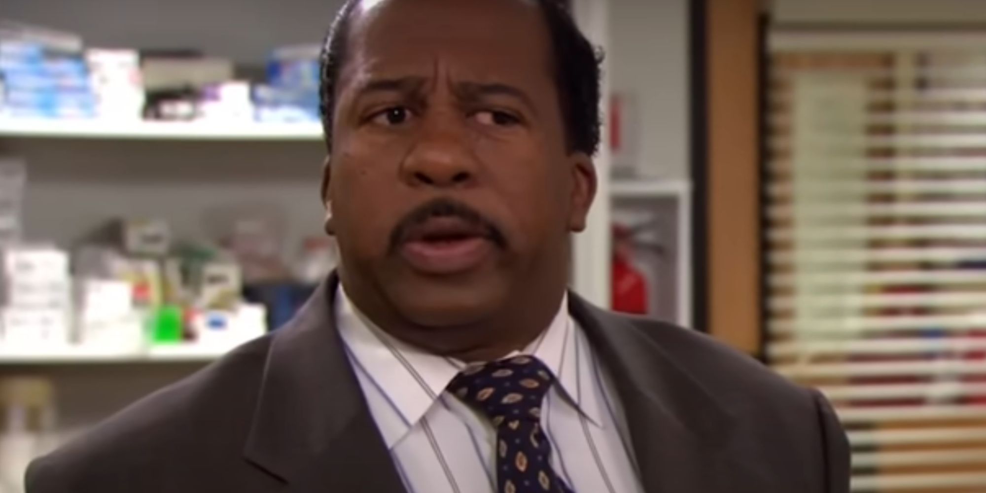 Leslie David Baker as Stanley Hudson looking confused in The Office