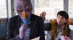 Judah Prehn as Max in Resident Alien trying to get Heather's attention in Resident Alien