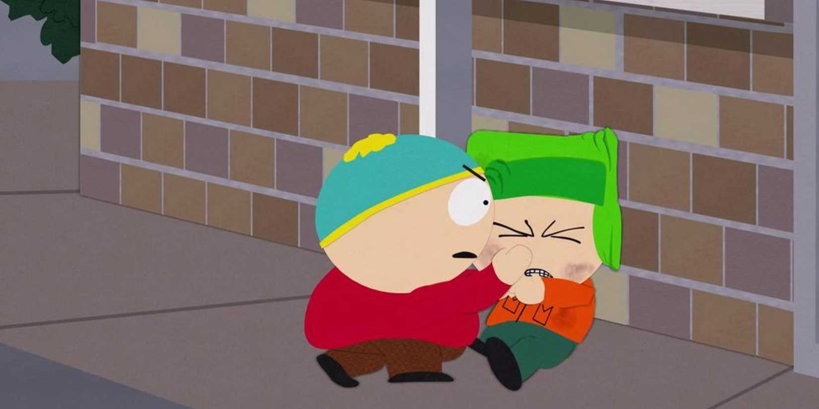 Cartman fights Kyle on South Park Cartoon Wars