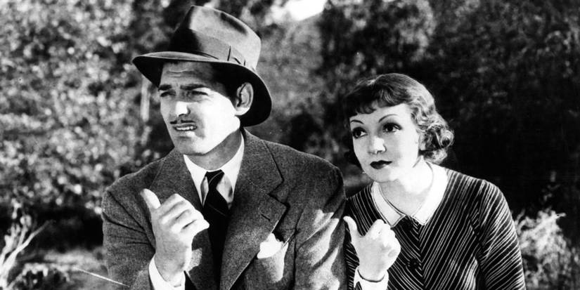 Clark Gable e Claudette Colbert em Aconteceu Naquela Noite