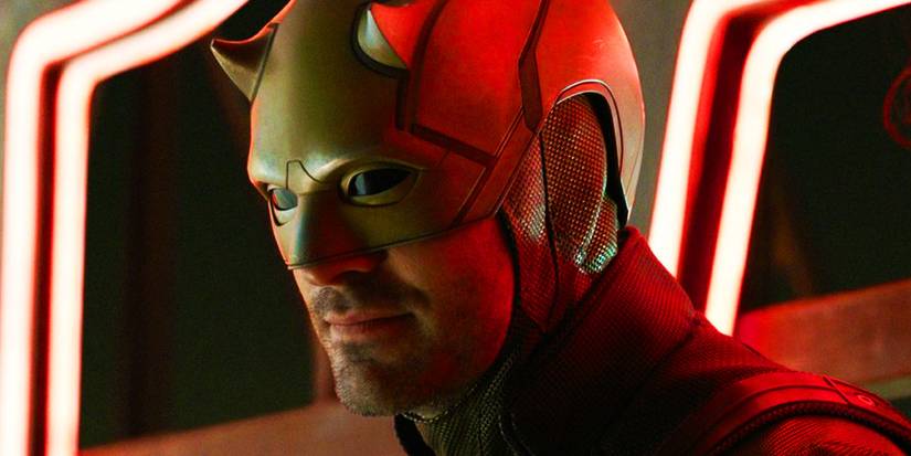 Daredevil talking to Jennifer Walters with his yellow cowl on in She-Hulk Attorney at Law