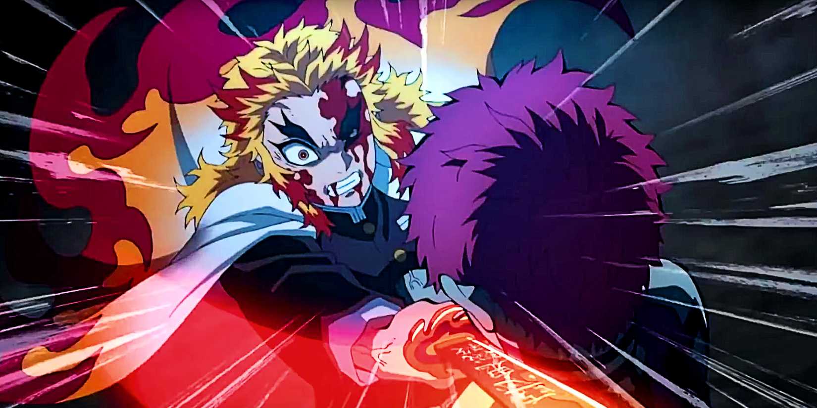 Demon Slayer Hashira Kyojuro Rengoku takes on Upper Level Demon Akaza