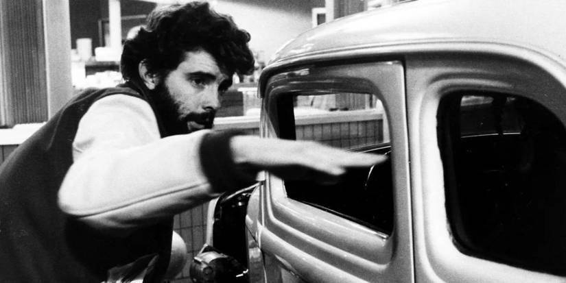 George Lucas on the set of American Graffiti.