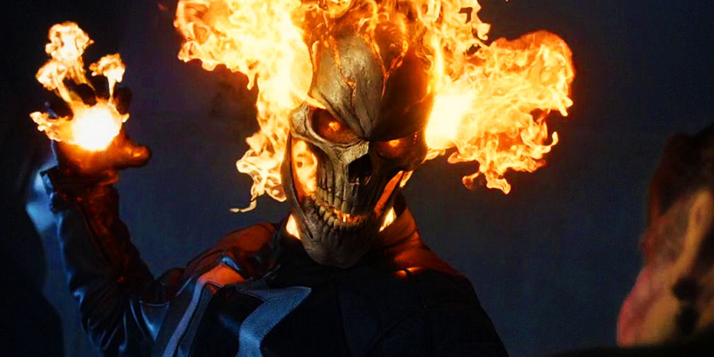 Ghost Rider with his flaming skull in Agents of SHIELD