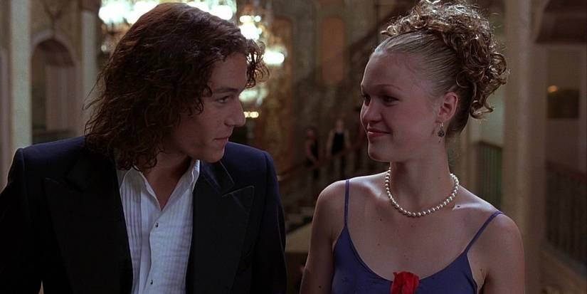 Patrick and Kat smiling at each other in 10 Things I Hate About You