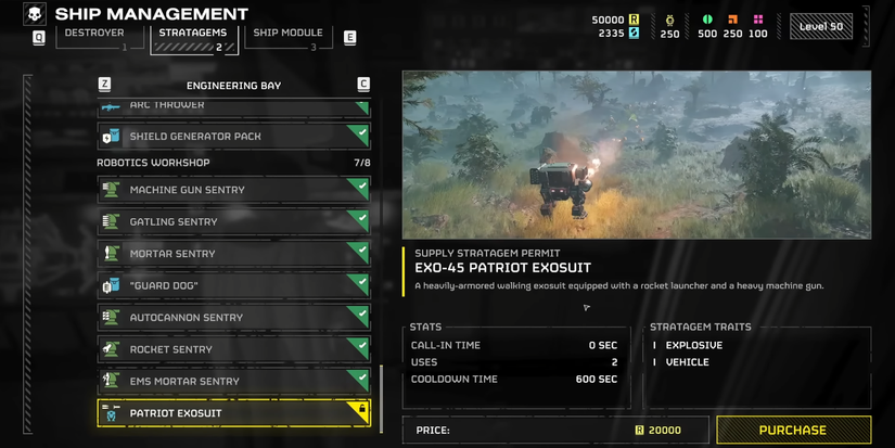 Helldivers 2: Mechs Guide (Unlocks, Upgrades, & Powers)