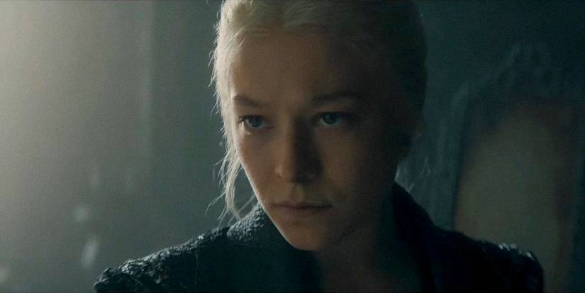Rhaenyra Targaryen (Emma D'Arcy) with a defiant look in House of the Dragon season 2