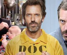 Коллажное изображение из трех кадров с Хью Лори в роли доктора Грейгори Хауса из 8-го сезона "Доктора Хауса"