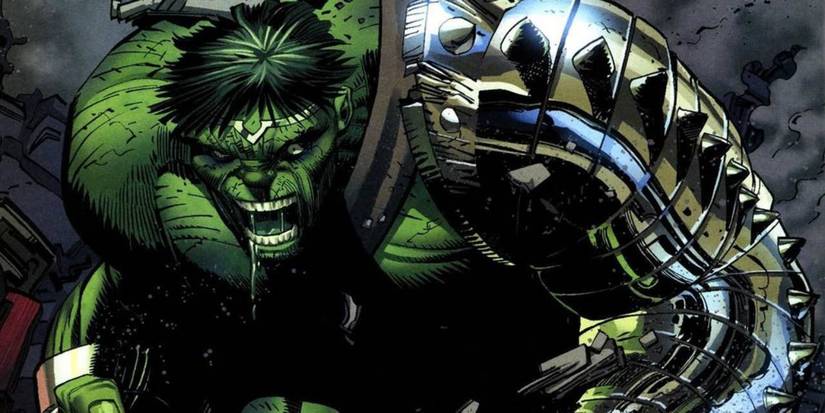A persona Green Scar de Bruce Banner curvada em The Immortal Hulk.