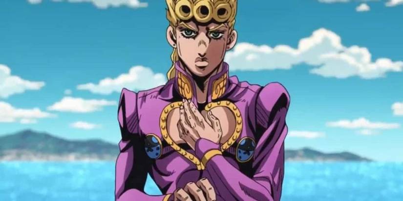 Giorno Giovanna with his hand over his chest Jojo's Bizarre Adventure