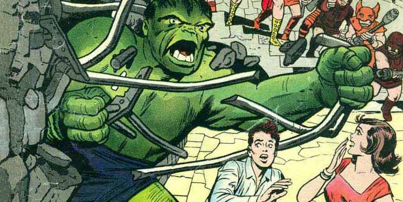Jack Kirby's cover art for the Incredible Hulk 5