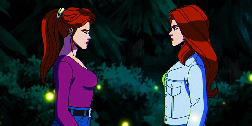 Jean Grey saying goodbye to Madelyne Pryor in X-Men '97