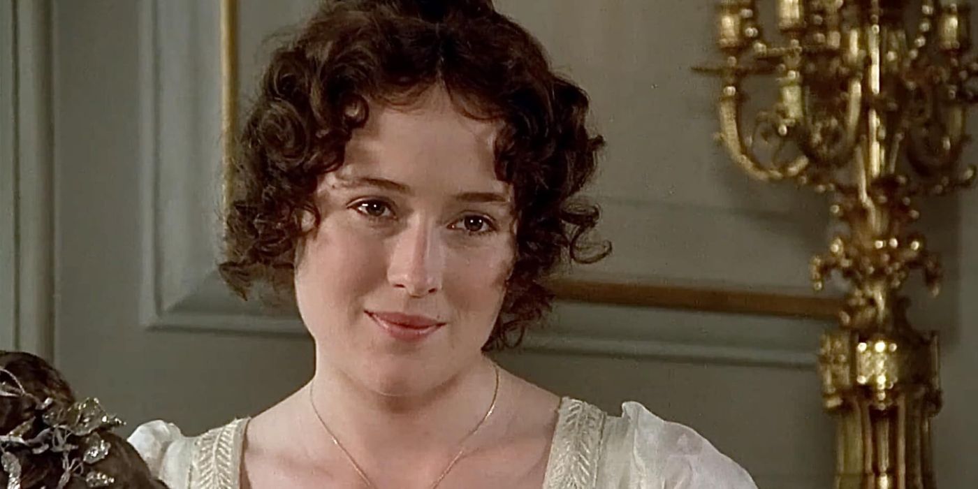 Jennifer Ehle smiling in Pride and Prejudice