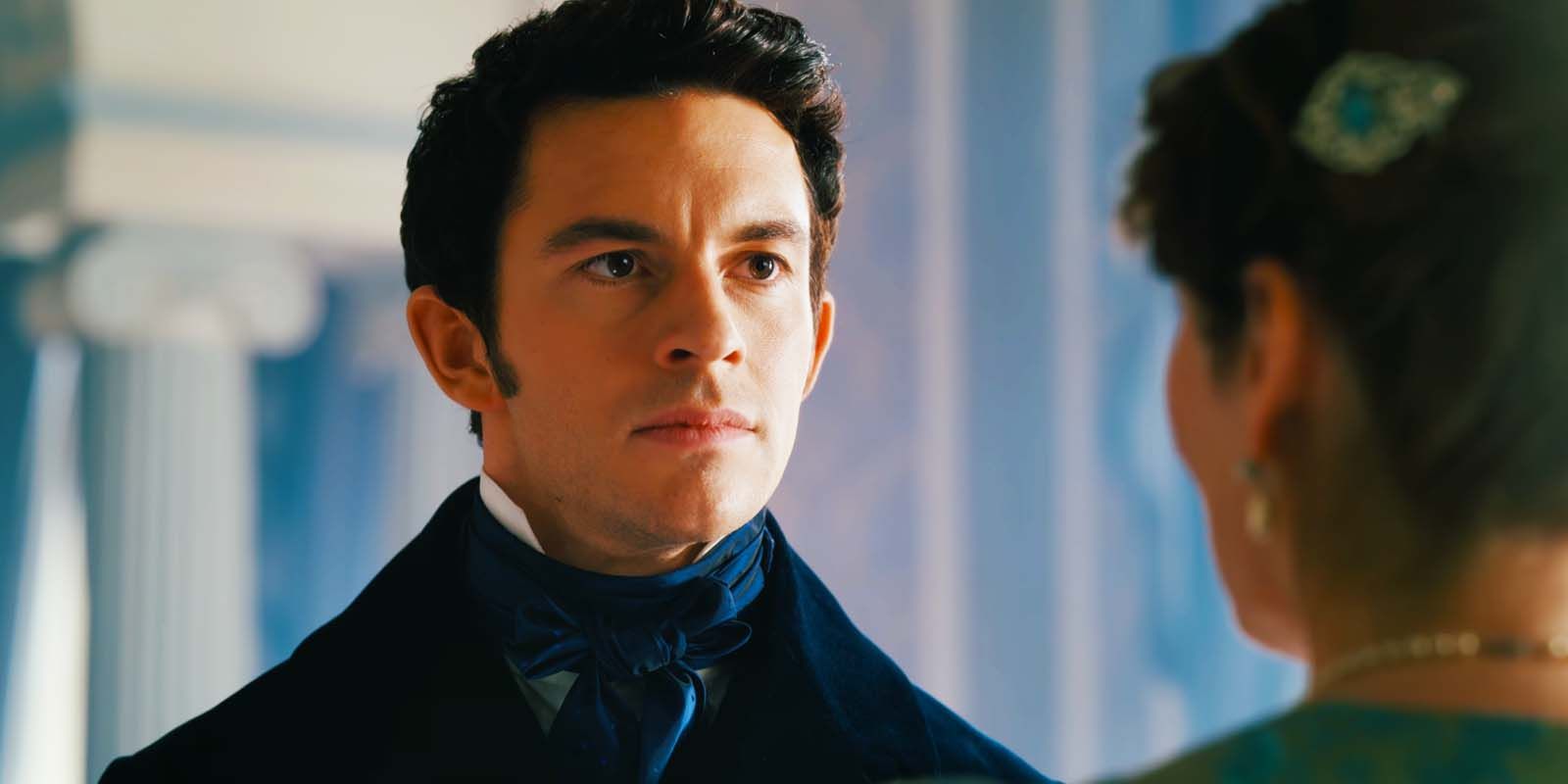 Jonathan Bailey as Anthony Bridgerton and Ruth Gemmell as Violet Bridgerton in Bridgerton season 2, episode 8